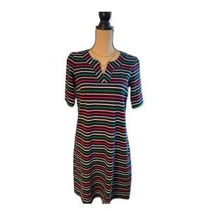 NWOT-Talbots Striped Cotton Knit Dress
